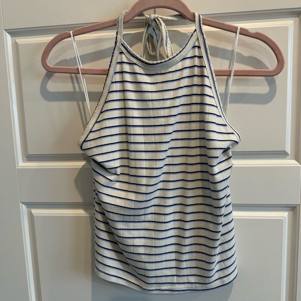 American Eagle 90s Stripe Halter Top